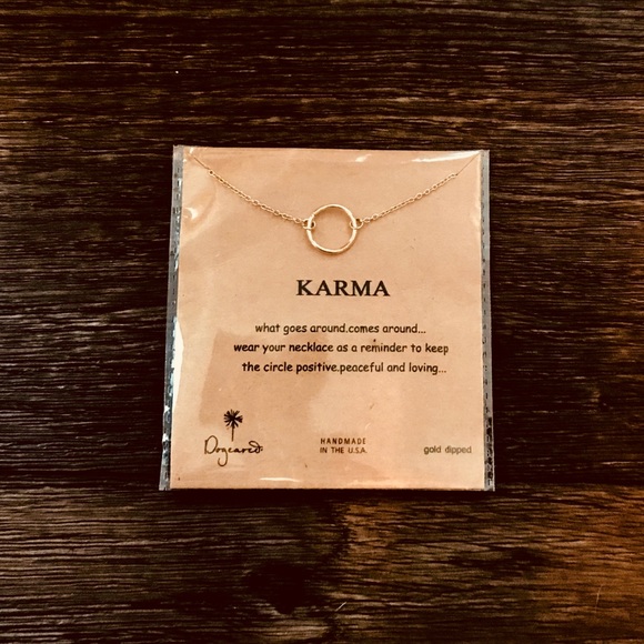 Double Chain Circle Pendant Gold Plated Necklace - Picture 4 of 5